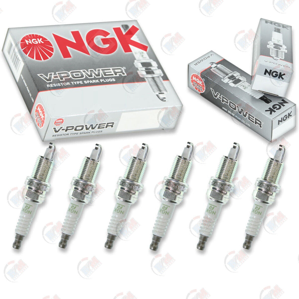 6 Pcs NGK V-Power Spark Plugs 1999-2006 for Jeep Wrangler 4.0L L6 4.0L - Za