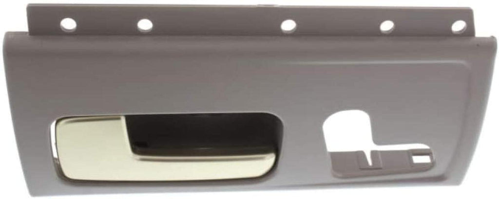 for Lincoln Town Car Interior Door Handle Front, Driver Side Gray Bezel with Chrome/Gold Lever (2003-2011) | Trim:All Submodels