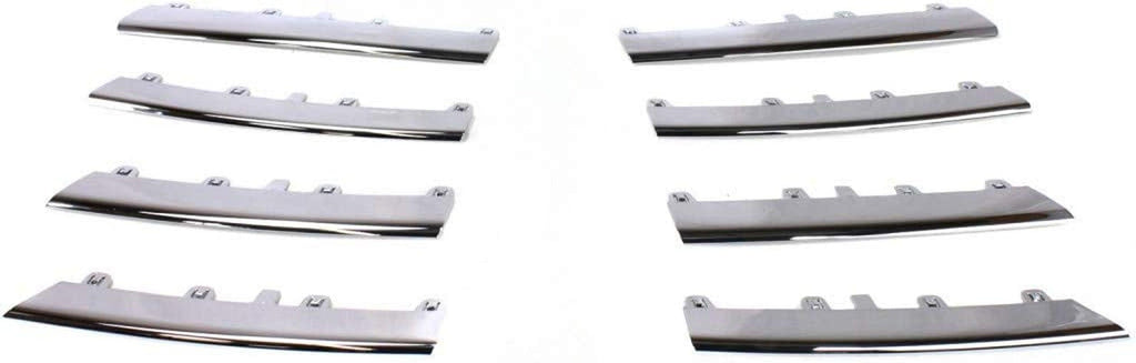 Compatible with Volkswagen Jetta Grille Trim 2005 06 07 08 09 2010 Lower | Kit Set | Chrome | VW1211100 | 1KM898653