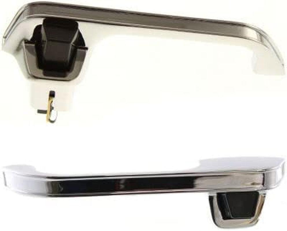 Front or Rear, Driver and Passenger Side Exterior Door Handle Set of 2 Compatible with 1987-1991 Chevrolet Blazer, 1978-1986 C10, Fits 1979-1986 GMC K1500 & 1979-1986 C1500, Chrome