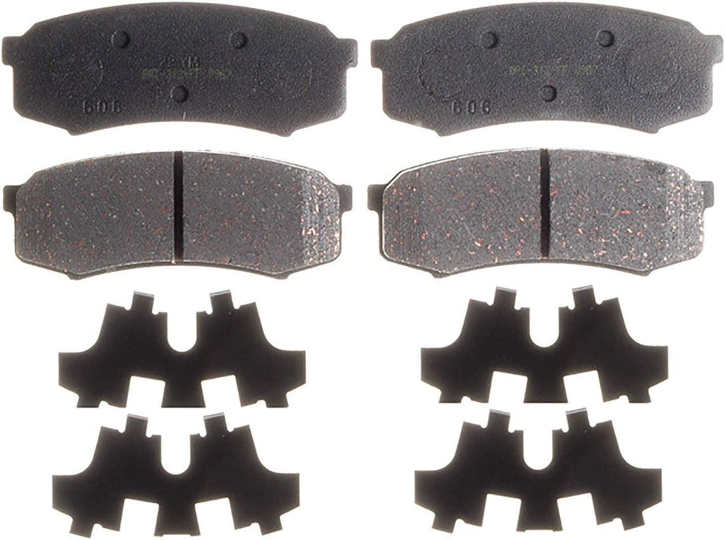 Silver 14D606CH Ceramic Rear Disc Brake Pad Set