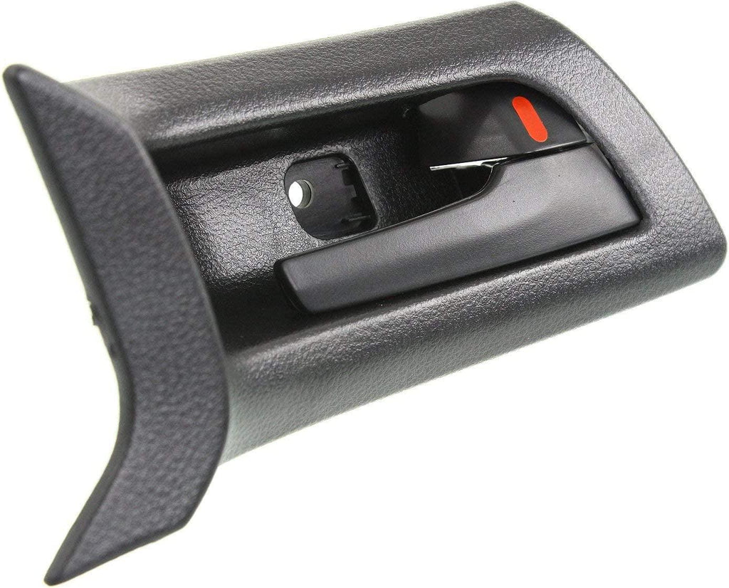 Interior Door Handles Set of 2 Front Left and Right Side Plastic Black W/Door Lock Button Compatible with Pontiac G8