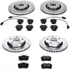 Power Stop K888 Front and Rear Z23 Carbon Fiber Brake Pads with Drilled & Slotted Brake Rotors Kit