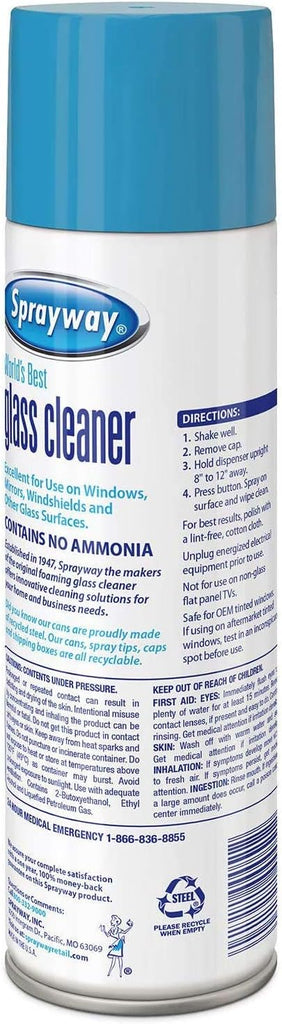 Sprayway 443331 Ammonia Free Glass Cleaner, 19 Oz. (4-Pack) (Packaging May Vary) (4 Case)