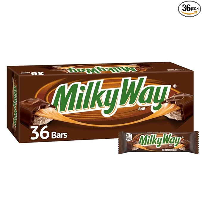 MilkyWay Candy Milk Chocolate Bars Bulk Pack, Full Size, 1.84 oz Pack of 36)