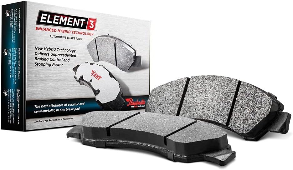 Raybestos Element3 EHT™ Automotive Replacement Rear Brake Pad for Selected Honda (Accord,Civic,CRZ,S200), Acura (ILX,TSX,RSX), Suzuki (SX4) Model Years (EHT537H)