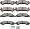 Ceramic Brake Pads Kit,SCITOO 8pcs Disc Brake Pad Set fit for Cadillac Escalade ESV EXT, for Chevy Avalanche Silverado Suburban 1500 Tahoe, 01-06 for GMC Sierra 1500, 00-06 for GMC Yukon/Yukon XL 1500