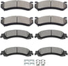 Ceramic Brake Pads Kit,SCITOO 8pcs Disc Brake Pad Set fit for Cadillac Escalade ESV EXT, for Chevy Avalanche Silverado Suburban 1500 Tahoe, 01-06 for GMC Sierra 1500, 00-06 for GMC Yukon/Yukon XL 1500