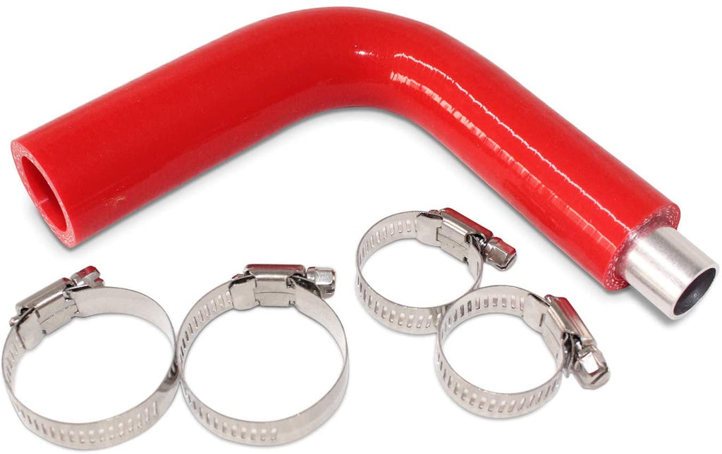 RONTEIX Silicone Hose Kit,90 Degree Elbow Reducer 3/4" to 1",compatible with Ford F150 5.0 / EcoBoost Reservoir,Red