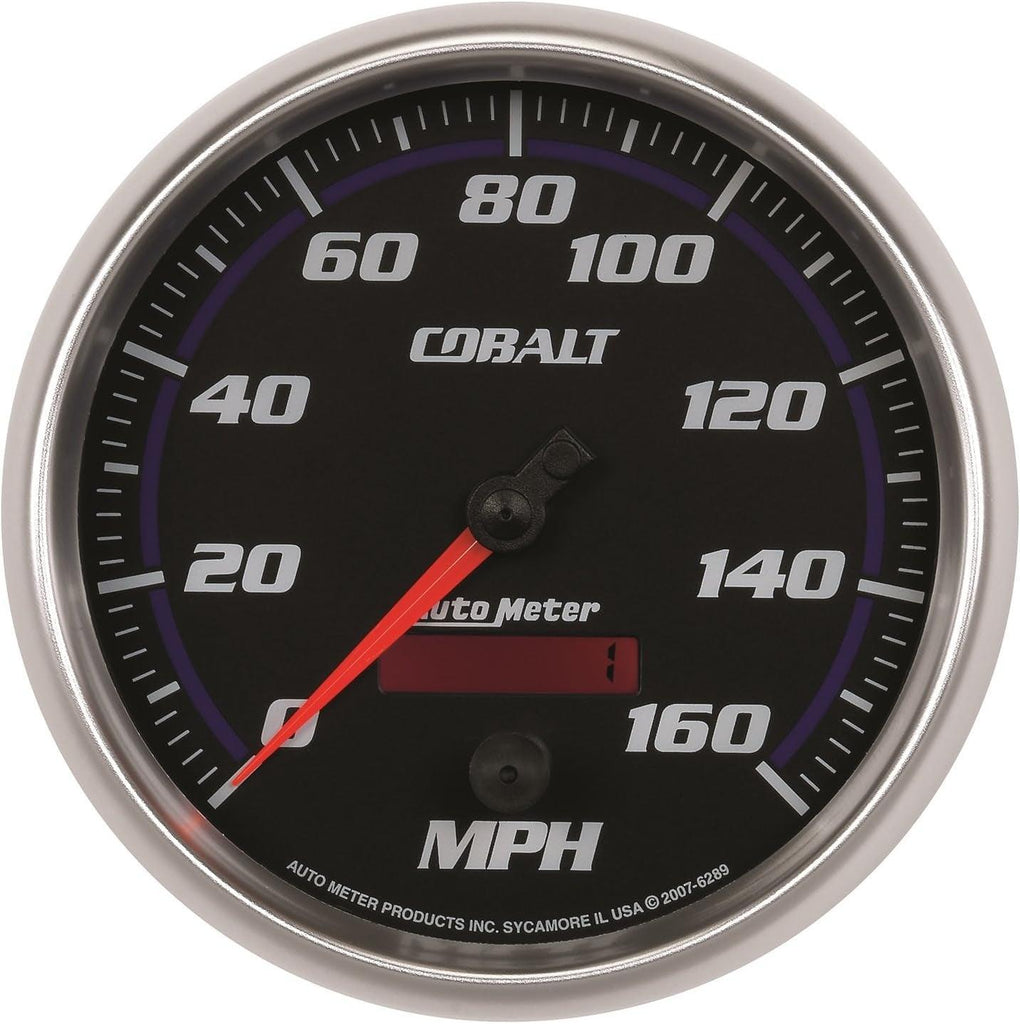 6289 Cobalt 5" 160 Mph In-Dash Speedometer Electric Programmable Gauge