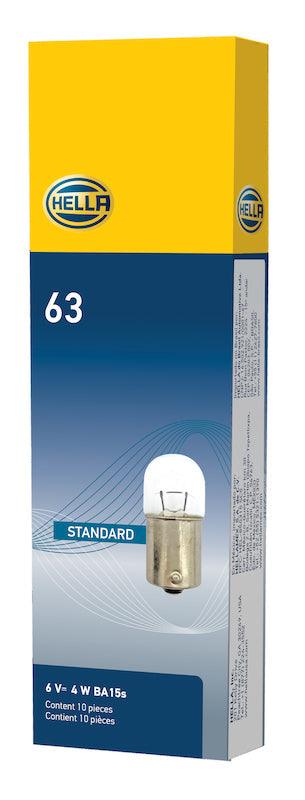 HELLA 63 Standard Series Incandescent Miniature Light Bulb - greatparts