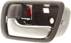 for Toyota Camry Interior Door Handle Front or Rear, Driver Side Gray Bezel with Chrome Lever (2002-2006) | with Door Lock Button | Trim:All Submodels | TO1352124 | 6920633040