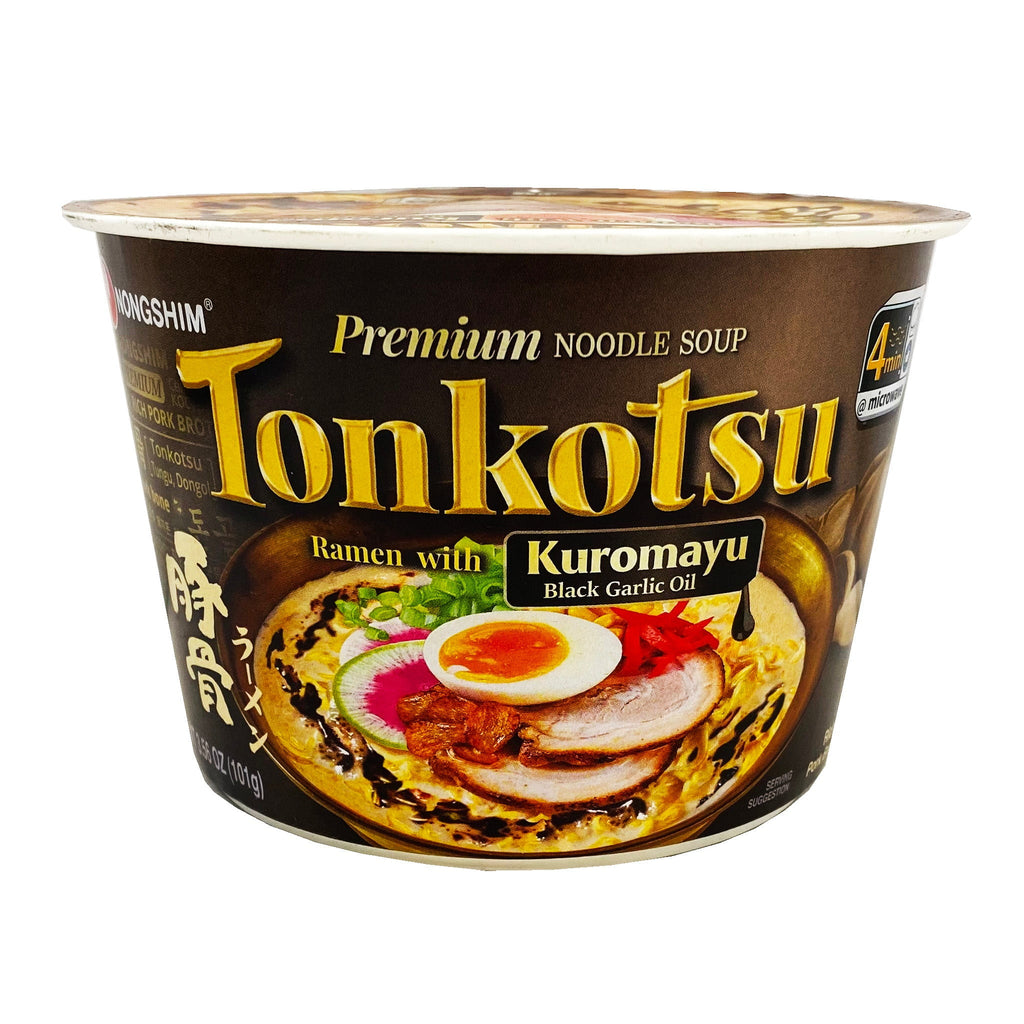 [6 Packs] Nongshim Tonkotsu Ramen Premium Noodle Soup, Rich Pork Broth, 3.56 oz, 6 ct