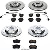 Power Stop K888 Front and Rear Z23 Carbon Fiber Brake Pads with Drilled & Slotted Brake Rotors Kit