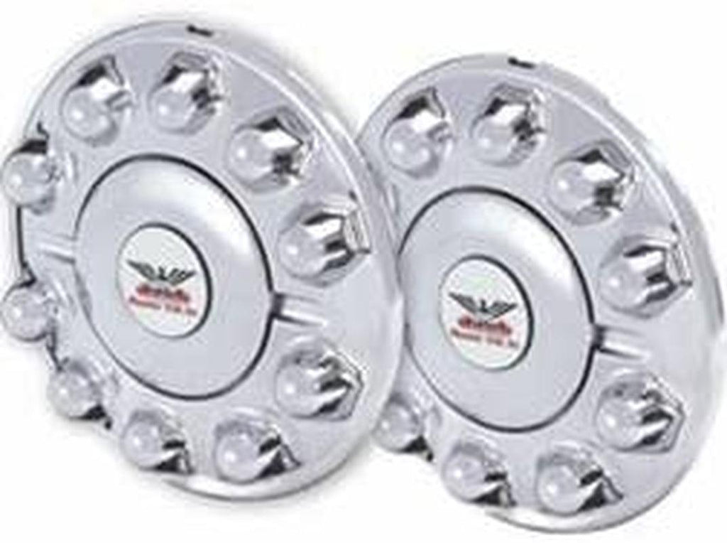 BA Products One Pair -  QH1200AS, Front Hub Cover Kit, 19.5 or 22.5 Wheels with 10 Lug 285MM BC Hub Pilot Studs