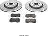 K2924 Front Z23 Carbon Fiber Brake Pads with Drilled & Slotted Brake Rotors Kit