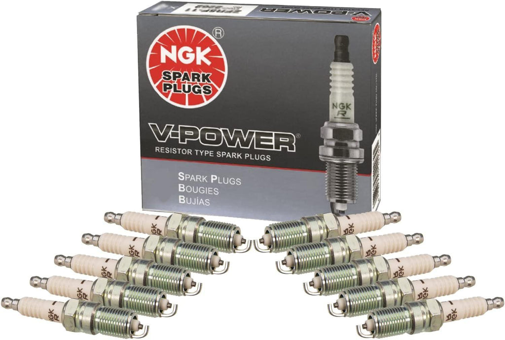 NGK Set 10 Nickel Vpower Spark Plugs for E350 E450 F250 F350 F450 SD F35 6.8 V10