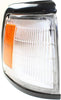 Corner Light Set of 2 Compatible with 1992-1995 Toyota Pickup Plastic Clear& Amber Lens with Bulbs Driver and Passenger Side