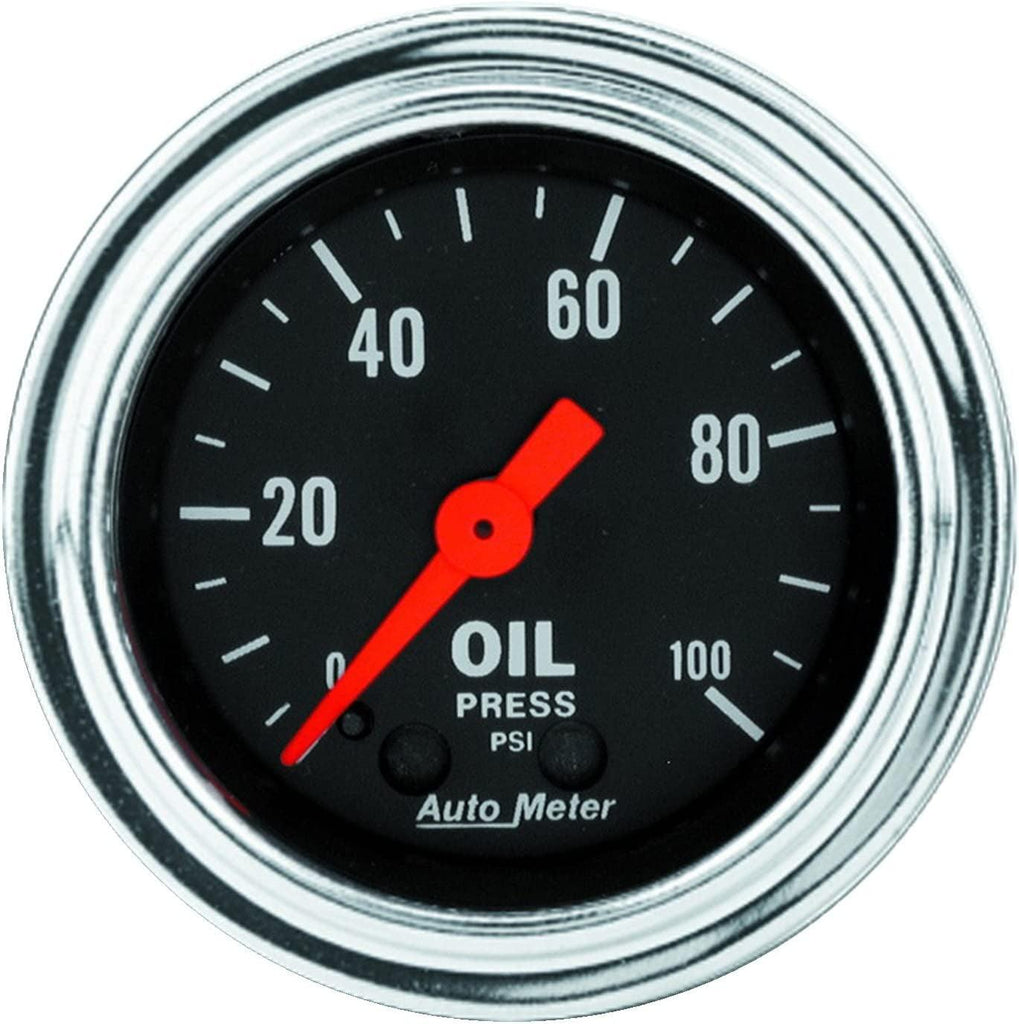 2421 Traditional Chrome Mechanical Oil Pressure Gauge, 2-1/16" (52.4Mm)