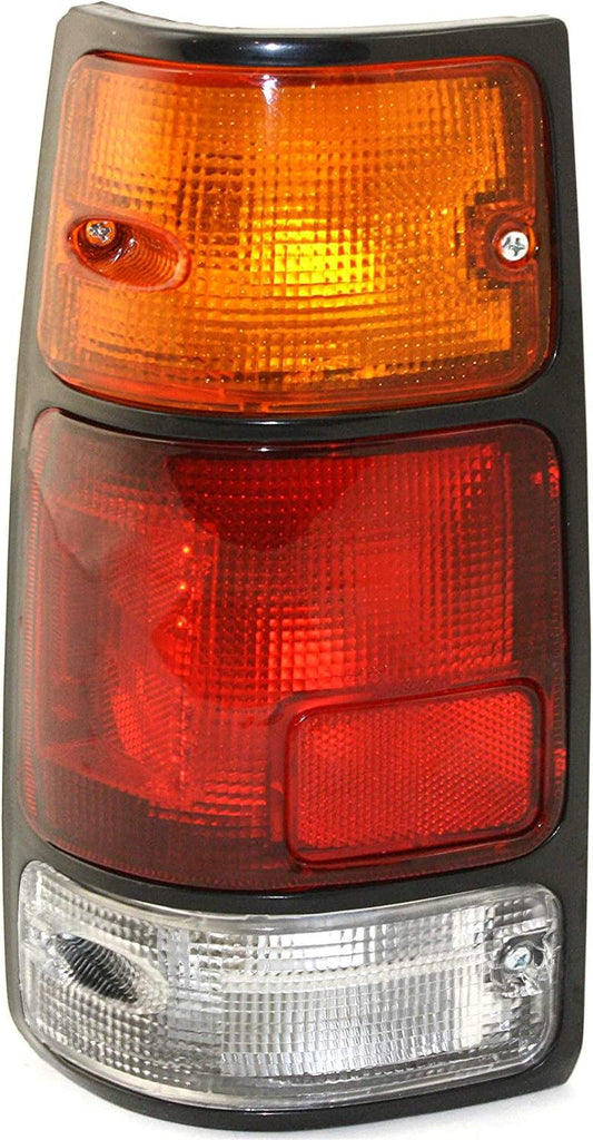 Tail Light Assembly Compatible with 1991-1997 Isuzu Rodeo Black Trim Set of 2 Passenger and Driver Side