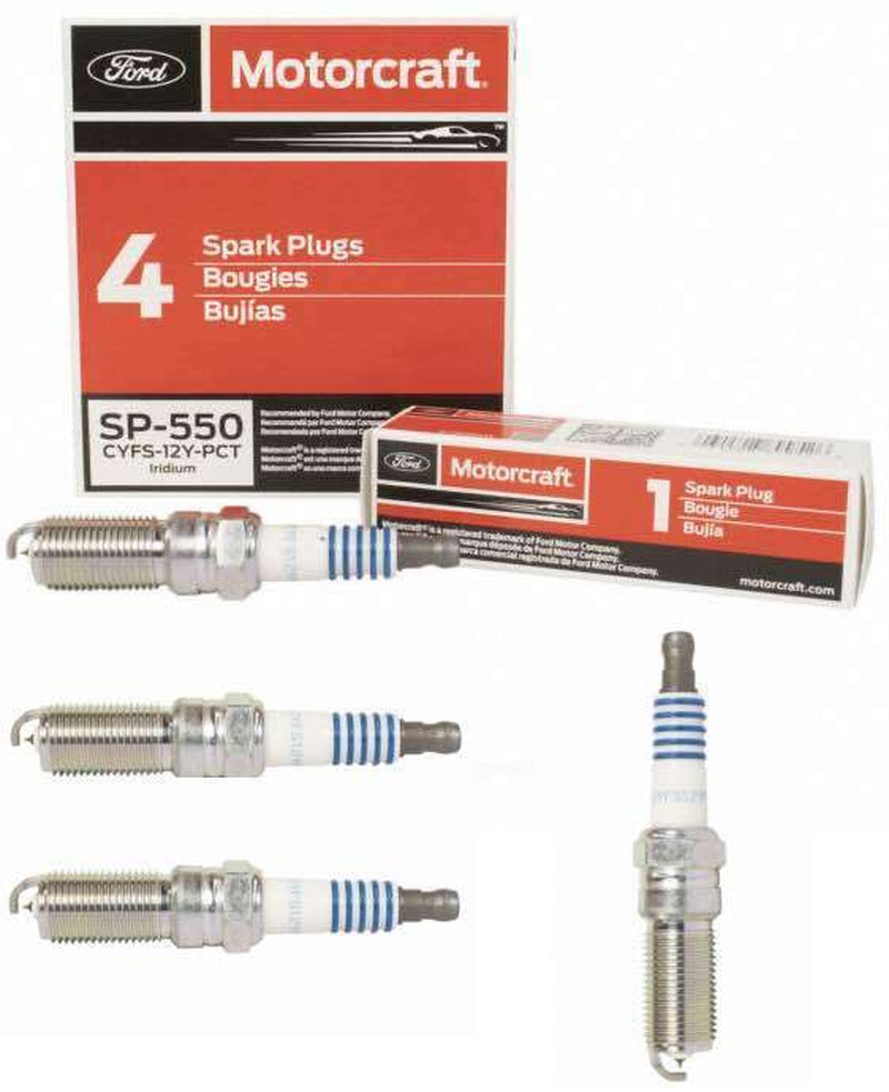 Set of 4 Spark Plugs Genuine FORD MOTORCRAFT SP550 CYFS12Y2