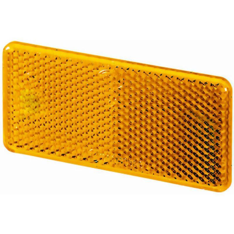 3326 Amber Rectangular Reflex Reflector with Adhesive - greatparts