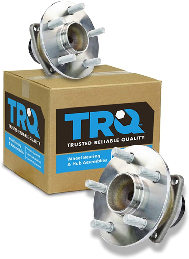 TRQ Rear Wheel Hub & Bearing Assembly Pair Set for Toyota Pontiac W/Abs