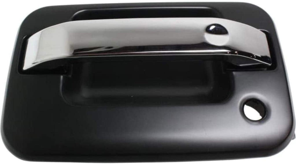 for Ford F-150 Exterior Door Handle Front, Driver Side Primed Bezel with Chrome Lever (2004-2014) | with Key Hole| Trim :All Submodels