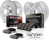 K15009DK Front and Rear Z23 Carbon Fiber Brake Pads with Drilled & Slotted Brake Drums Kit