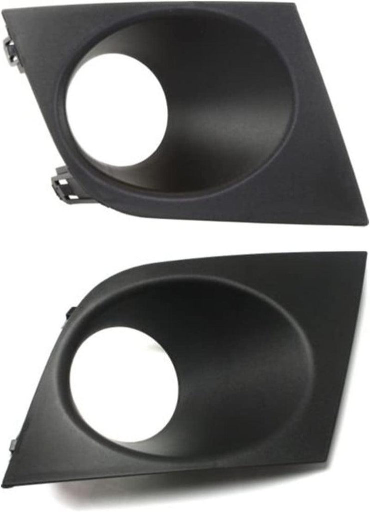 Fog Light Trim Compatible with 2007-2011 Nissan Versa Left and Right Side 4-Door Sedan Set of 2 Plastic Black