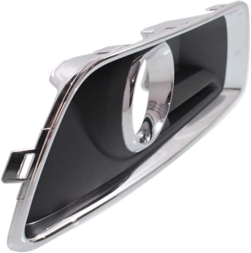 for Chevy Malibu Limited Fog Light Cover 2016 Passenger Side | Bezel | Chrome/Black | W/Fog Light Cover Hole | DOT/SAE Compliance | GM1039136 | 20768846