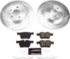 K7995 Rear Z23 Carbon Fiber Brake Pads with Drilled & Slotted Brake Rotors Kit