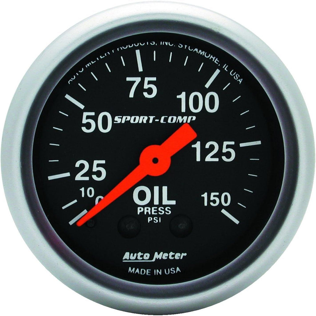 3323 Sport-Comp Mechanical Oil Pressure Gauge,2.3125 In.