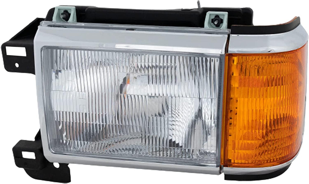 Driver Side Headlight Compatible with 1987-1991 Ford F-150, F-250, F-350 & 1987-1991 Ford Bronco - FO2502105