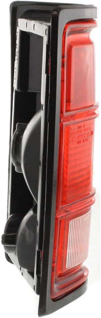 for Dodge Ramcharger 1990 1991 1992 1993 Tail Light Passenger Side | Lens & Housing | W/Black Trim | Clear & Red Lens | Replacement for CH2801114 | 55054788