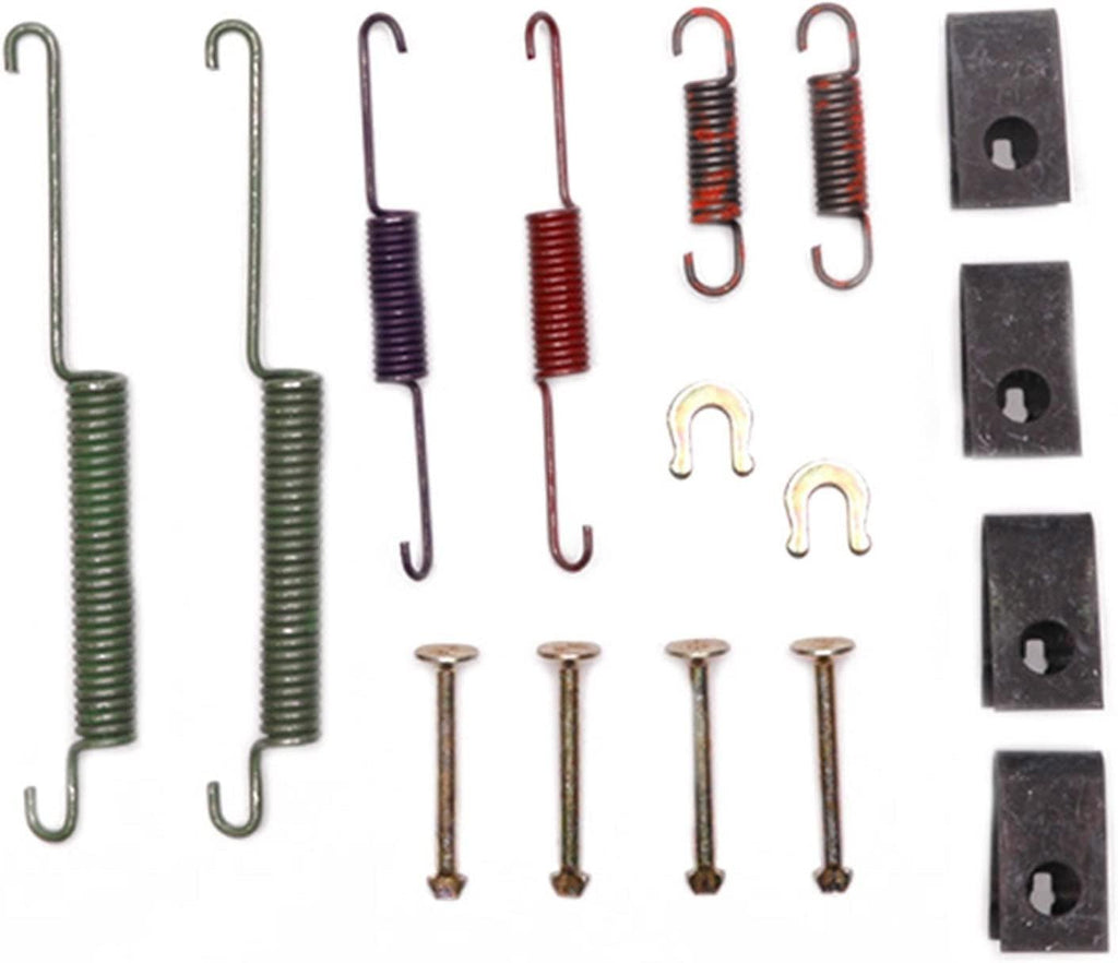 Professional 18K672 Rear Drum Brake Spring Kit with Springs, Pins, Retainers, and Washers