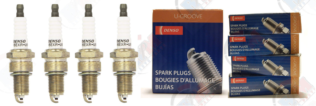 DENSO "U-GROOVE" Spark Plugs Set of 4 for 1974-1995 Toyota Pickup 2.0L 2.2L 2.4L