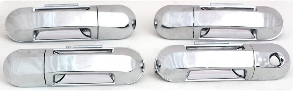 for Ford Explorer Sport Trac Exterior Door Handle Front and Rear, Driver and Passenger Side Chrome (2007-2010) Driver Side - with Key Hole; Passenger Side -| Trim: Xlt/Limited