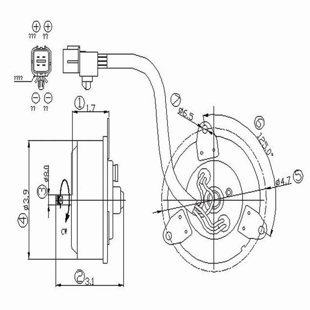 TYC 631250 Engine Cooling Fan Motor