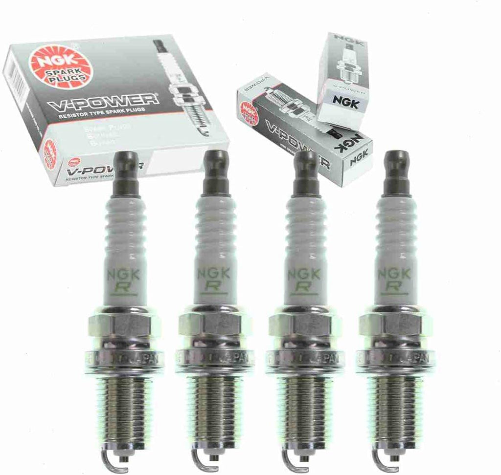 4 Pc NGK V-Power Spark Plugs Compatible with Toyota RAV4 2.0L 2.4L L4 1996-2008