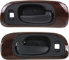 Interior Door Handle Set Compatible with 1999-2004 Chrysler 300M, Fits 1998-2004 Chrysler Concorde, Fits 1999-2001 Chrysler LHS Front, Driver and Passenger Side Black Sedan