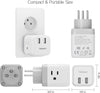 Israel Power Adapter -  US to Israel Plug Adapter with 3 Outlets 2 USB Charging Ports, Power Outlet Converter for Israel, Palestine, Jerusalem, Holy Land, Gaza Strip, Type H Output