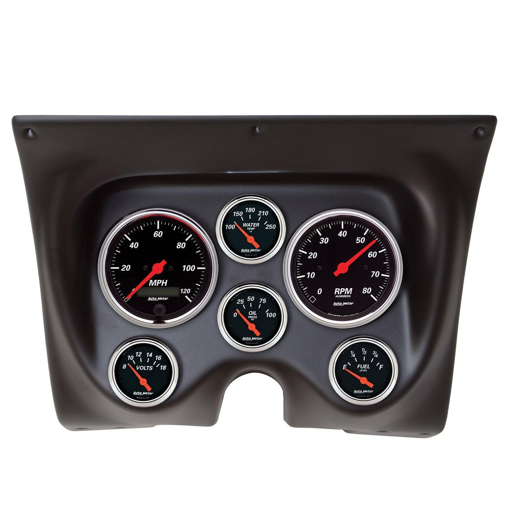 6 GAUGE DIRECT-FIT DASH KIT CAMARO/FIREBIRD 67-68 DESIGNER BLACK - greatparts