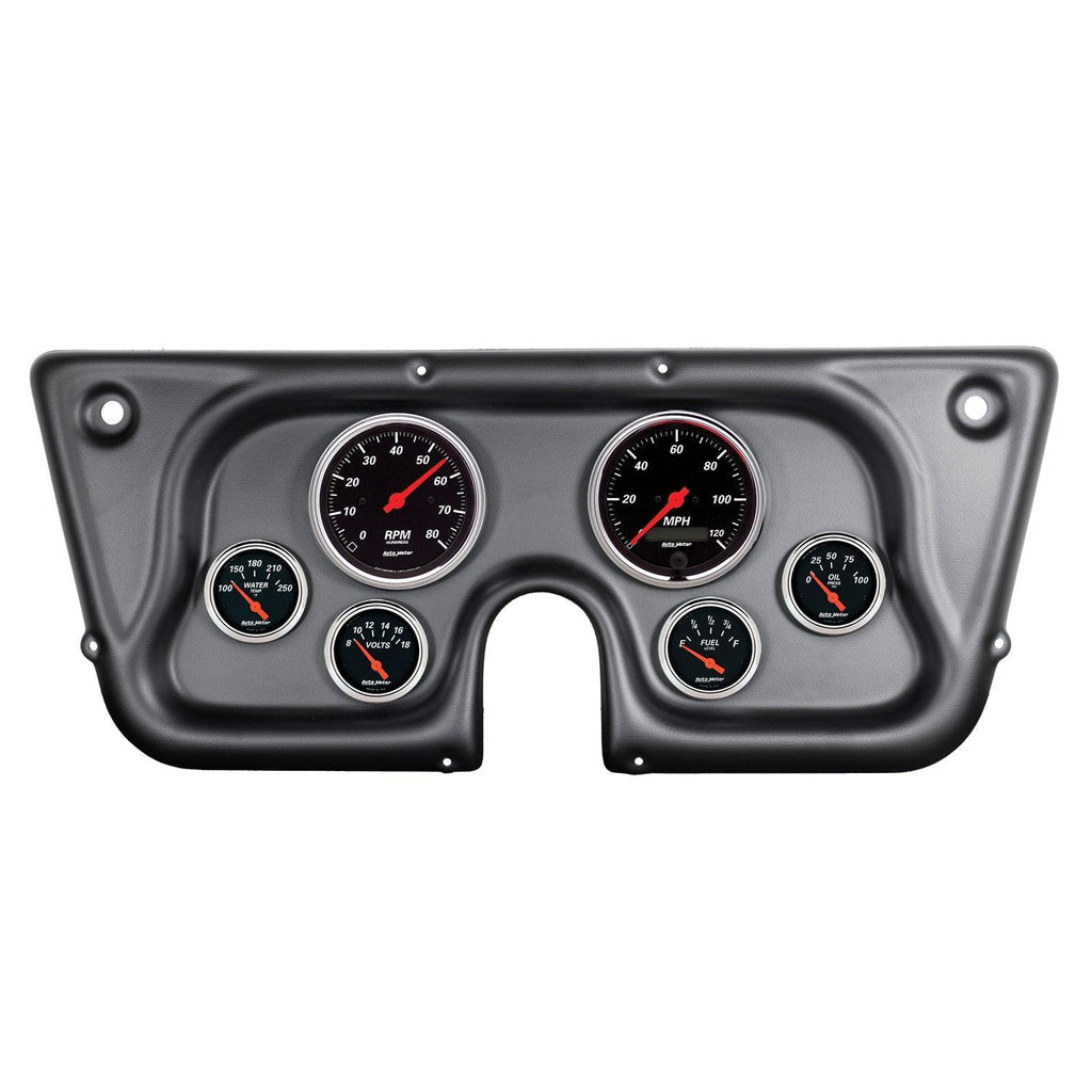 6 GAUGE DIRECT-FIT DASH KIT CHEVY TRUCK C / K / K5 / SUBURBN 67-72 DESIGNER BLACK - greatparts