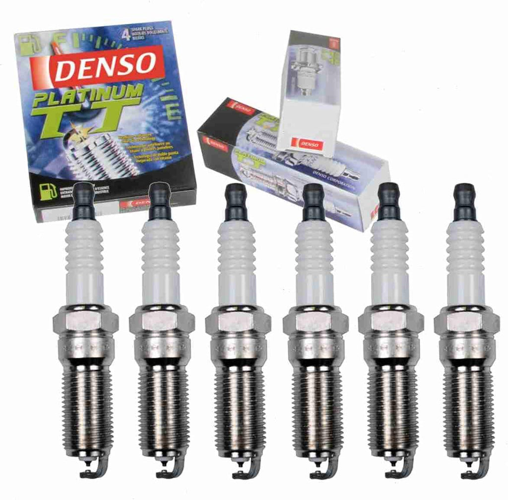 6 Pc DENSO Platinum TT Spark Plugs Compatible with Buick Lacrosse 3.6L V6 2005-2008