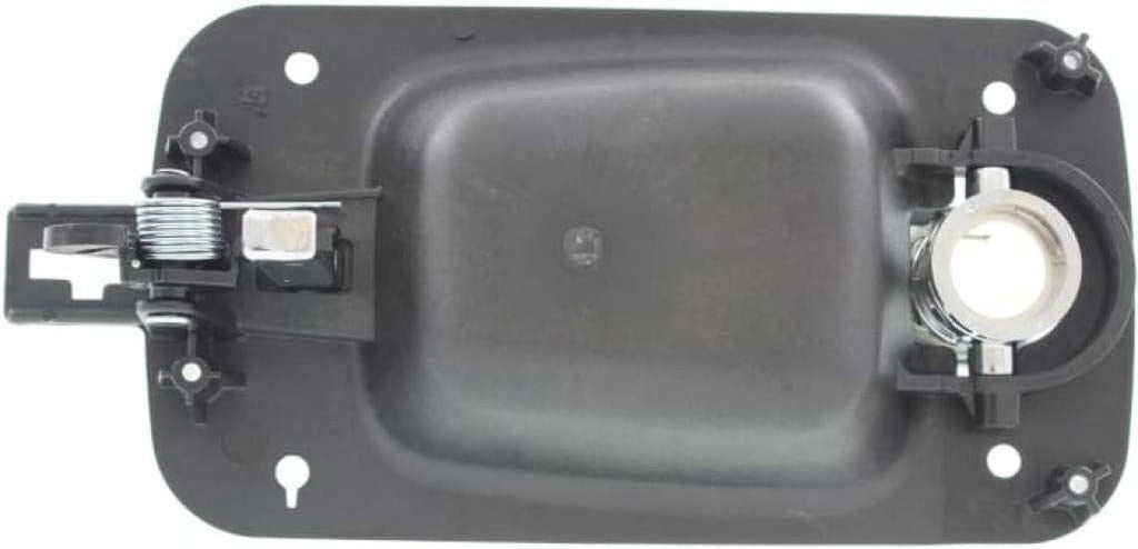 for International 8600 Transtar Exterior Door Handle Front, Driver Side Black Bezel with Chrome Lever (2008-2011) | with Key Hole| Trim: Base