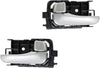 Smooth Silver Interior inside Door Handle Pair Set of 2 Compatible with Nissan Sentra