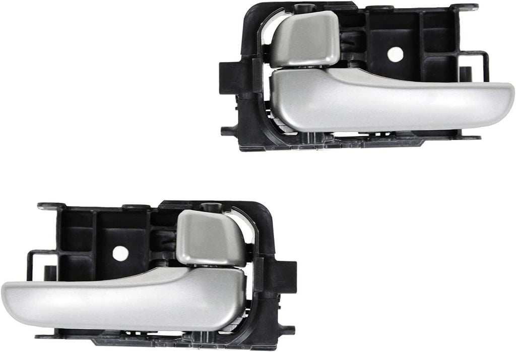 Smooth Silver Interior inside Door Handle Pair Set of 2 Compatible with Nissan Sentra