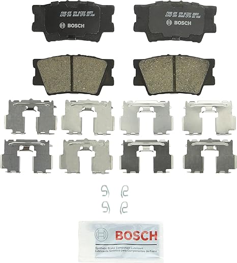 BOSCH BC1212 QuietCast Premium Ceramic Disc Brake Pad Set - Compatible with Select Lexus ES300h, ES350, HS250h; Pontiac Vibe; Toyota Avalon, Camry, Matrix, RAV4; REAR