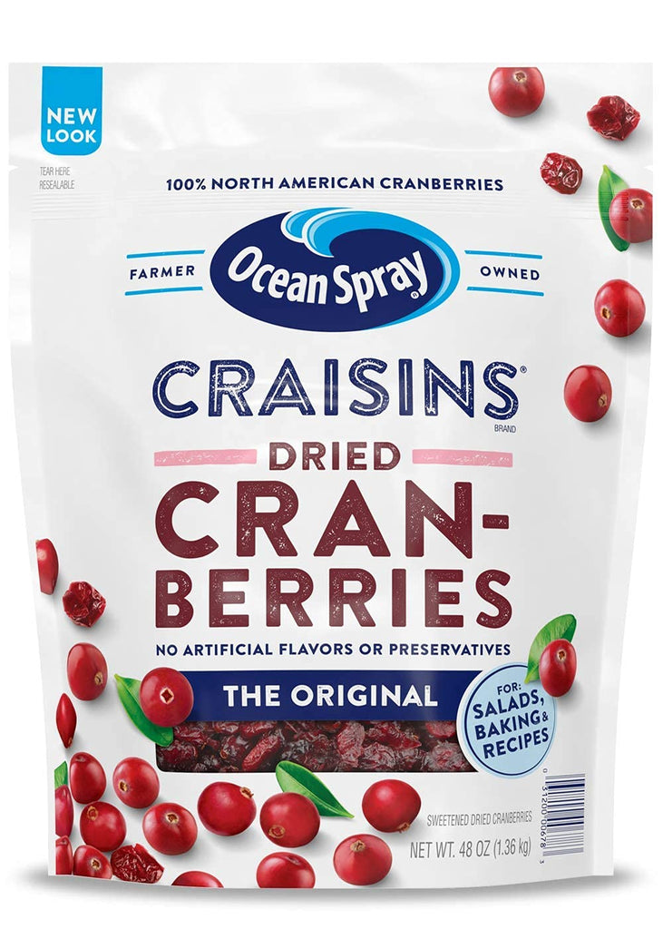 Ocean Spray Craisins Dried Cranberries, Original, 48 Ounce